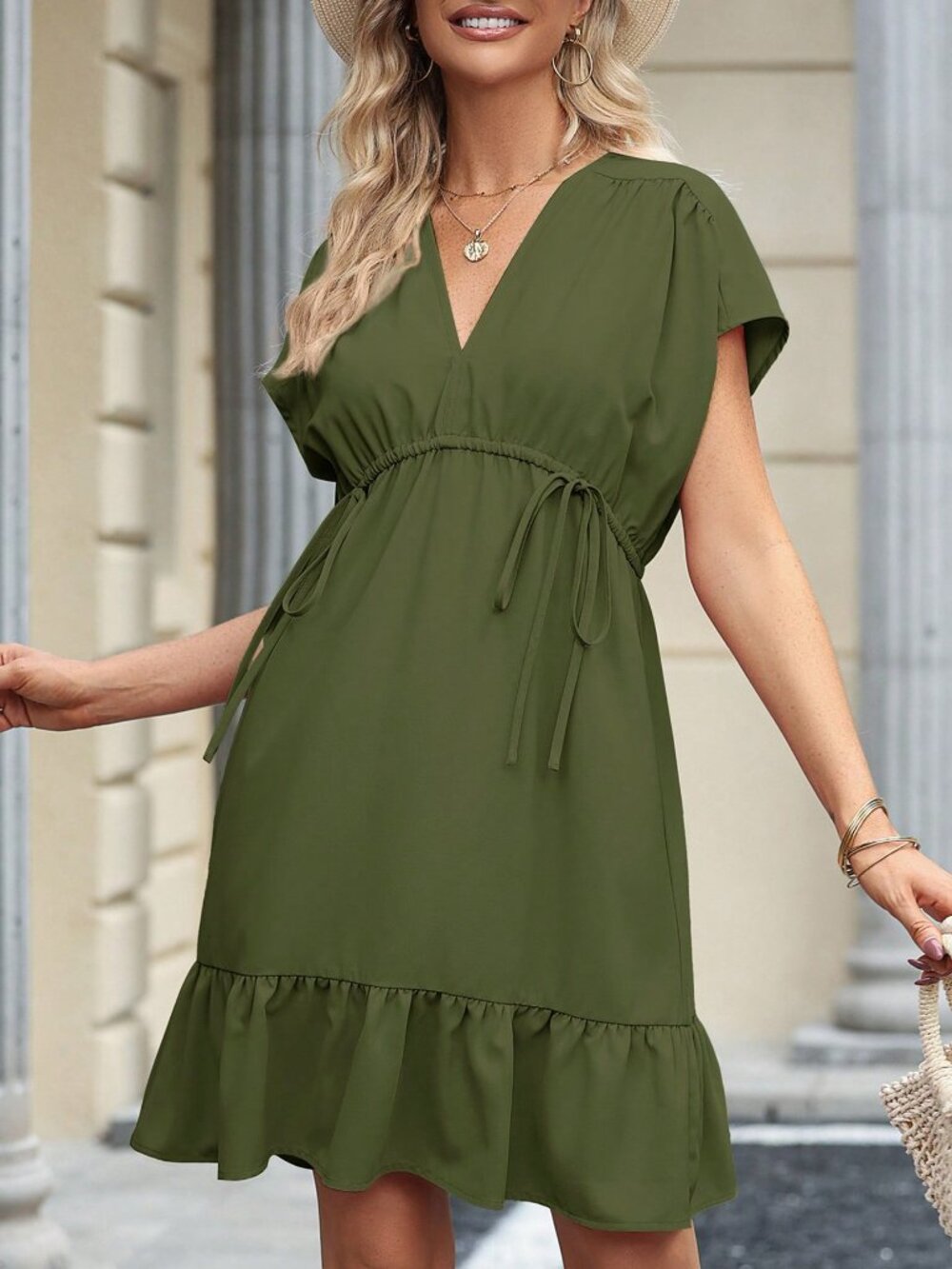 Women's Summer V-Neck Mini Dress